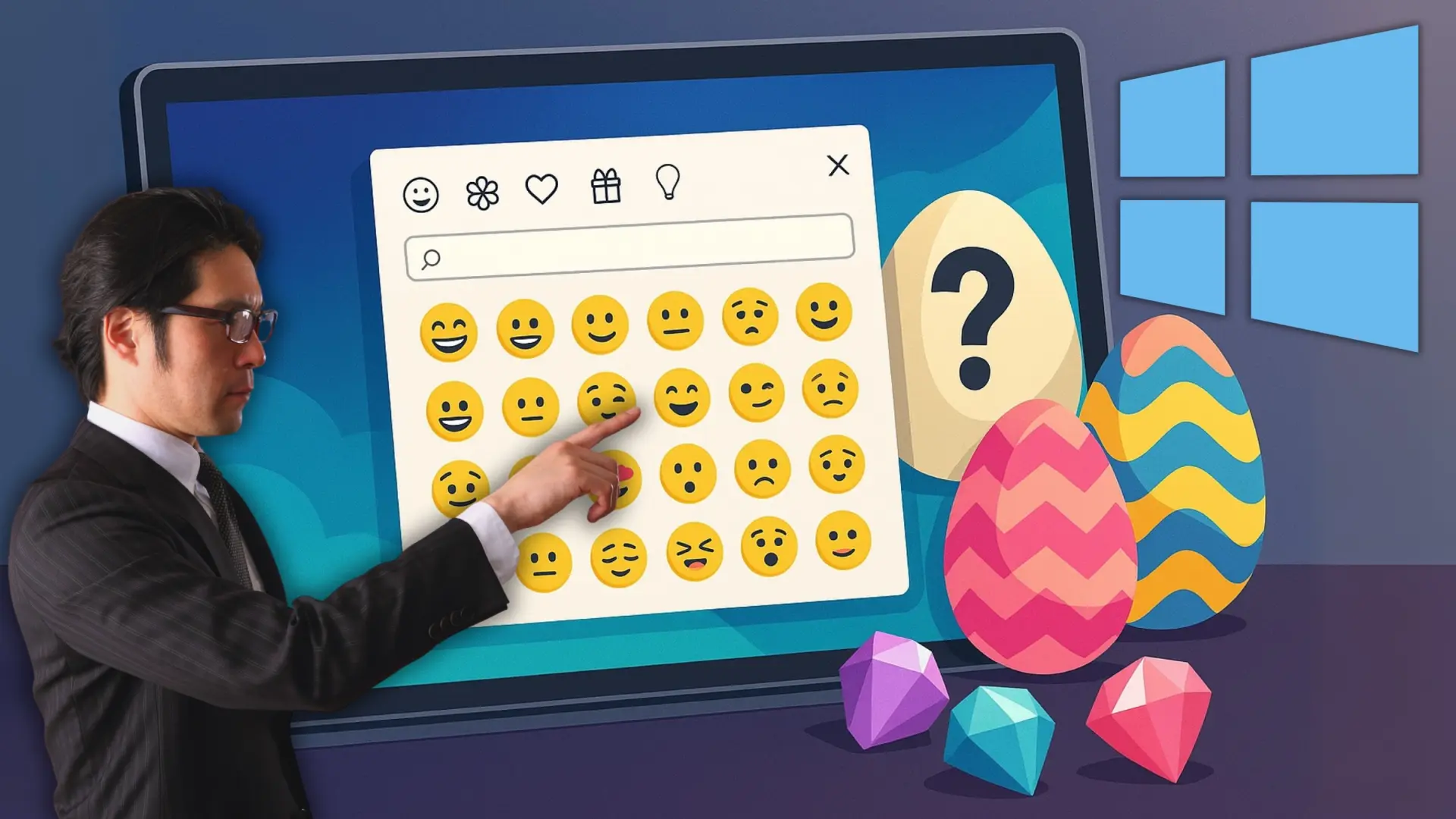 Descubriendo el panel secreto de emojis y otros huevos de pascua ocultos en Windows 11