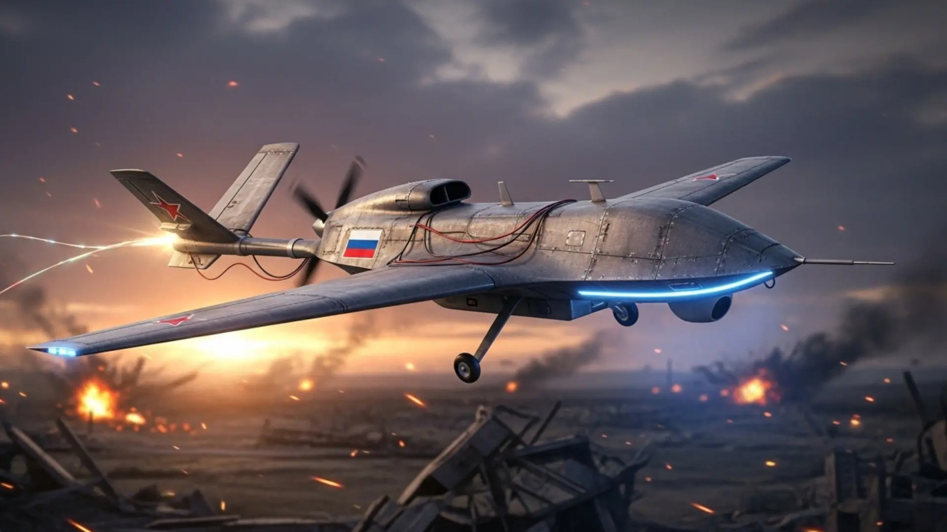 Knyaz Veshchiy Oleg, el dron furtivo de fibra óptica ruso, ya siembra el pánico en el campo de batalla