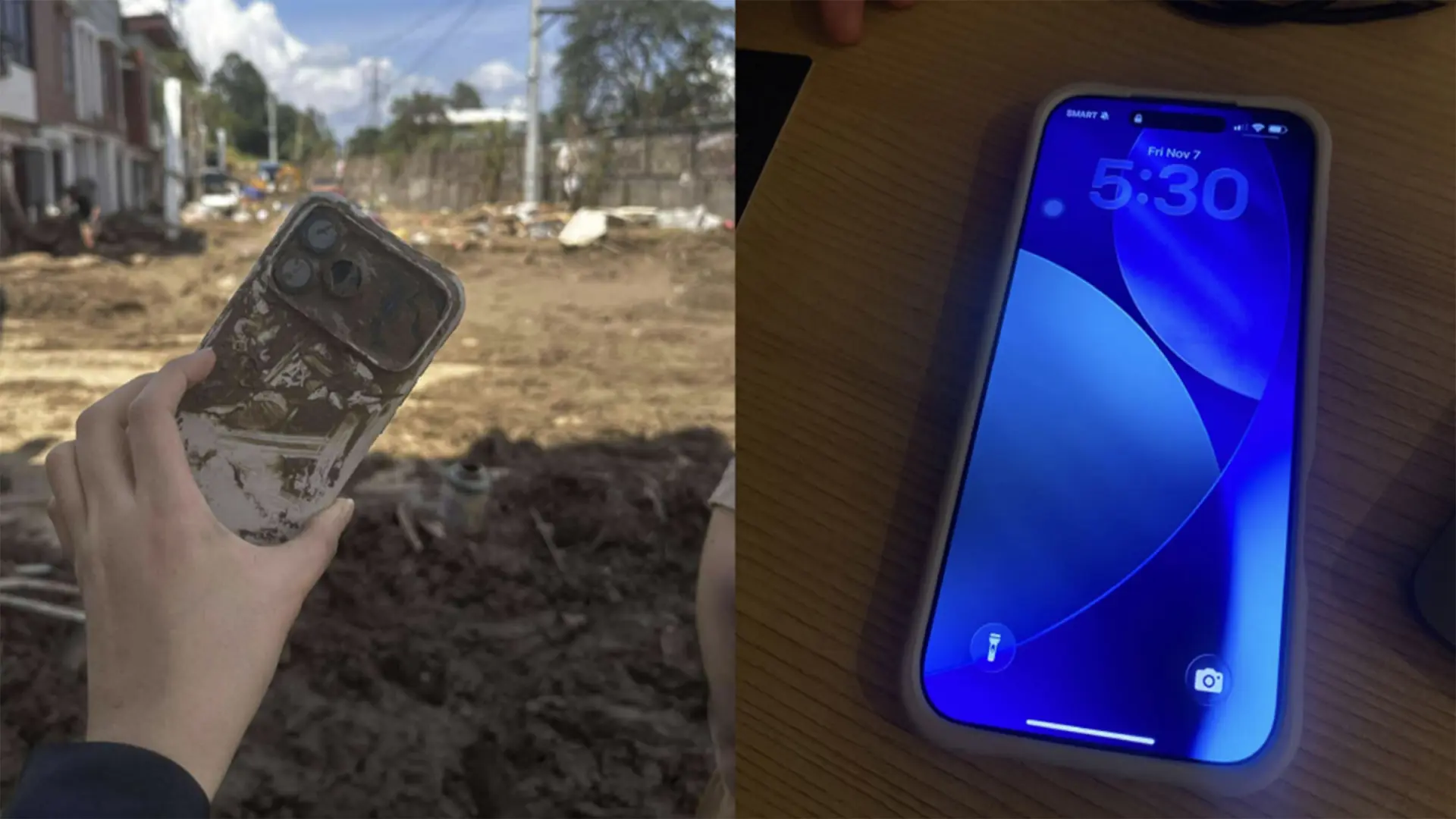 Un iPhone sobrevive tres días en el barro tras un tifón… y el héroe fue un viejo MacBook