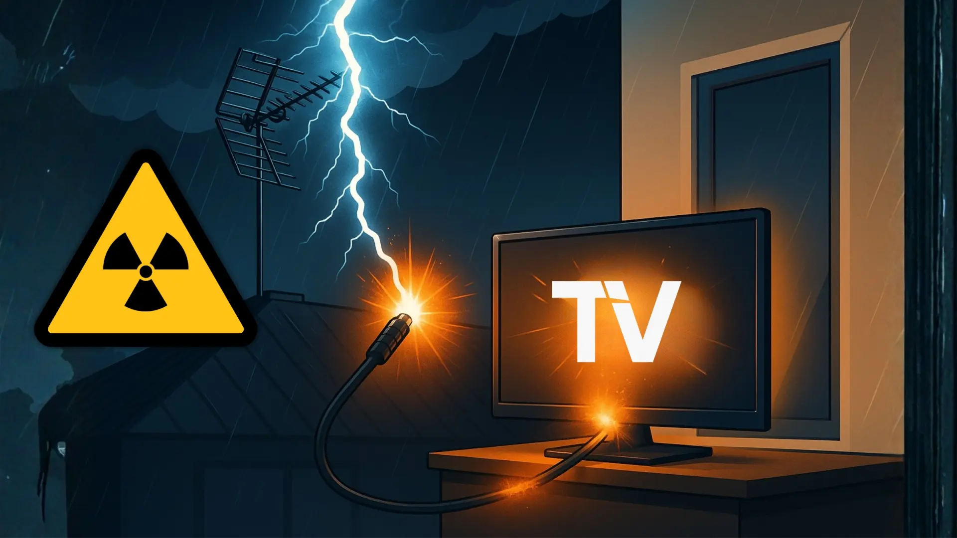 Ni enchufes ni regletas: el único 'cable' del que siempre debes 'tirar' en caso de tormenta