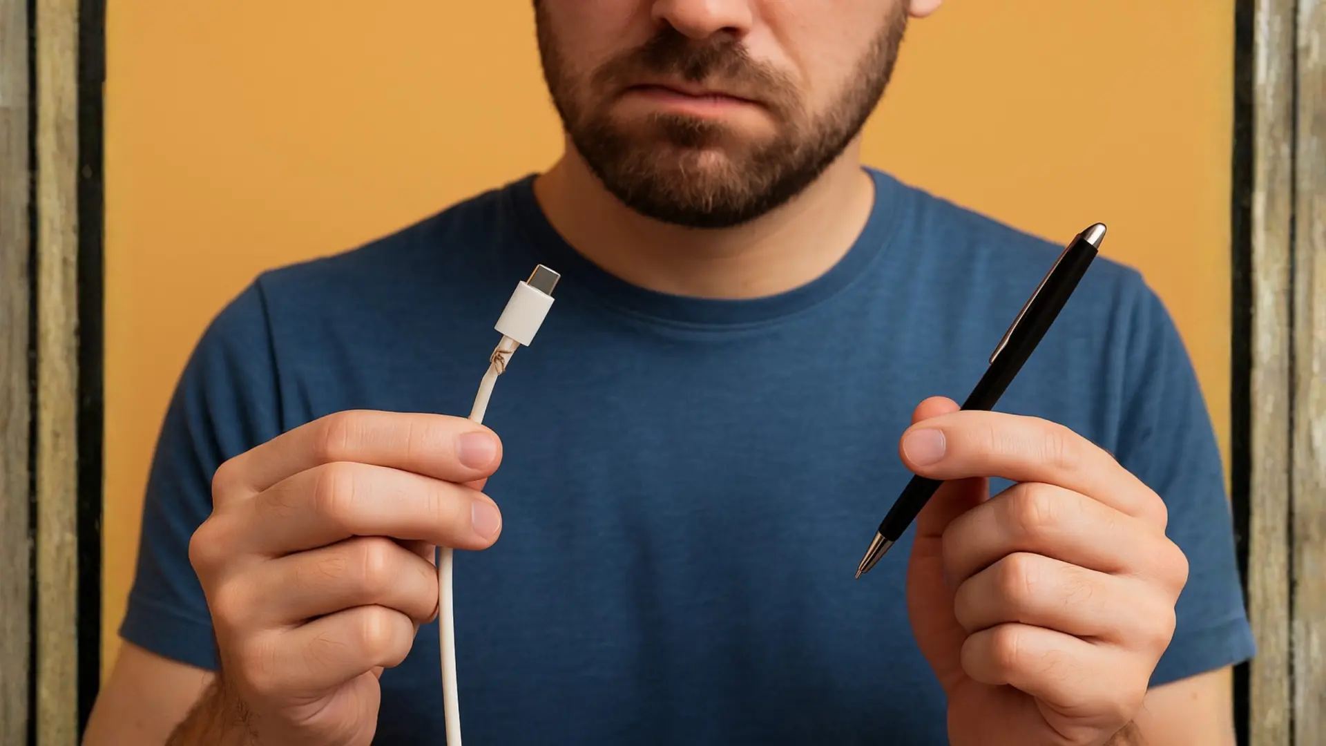 Un bolígrafo roto es todo lo que necesitas para que tus cables de carga del móvil duren para siempre