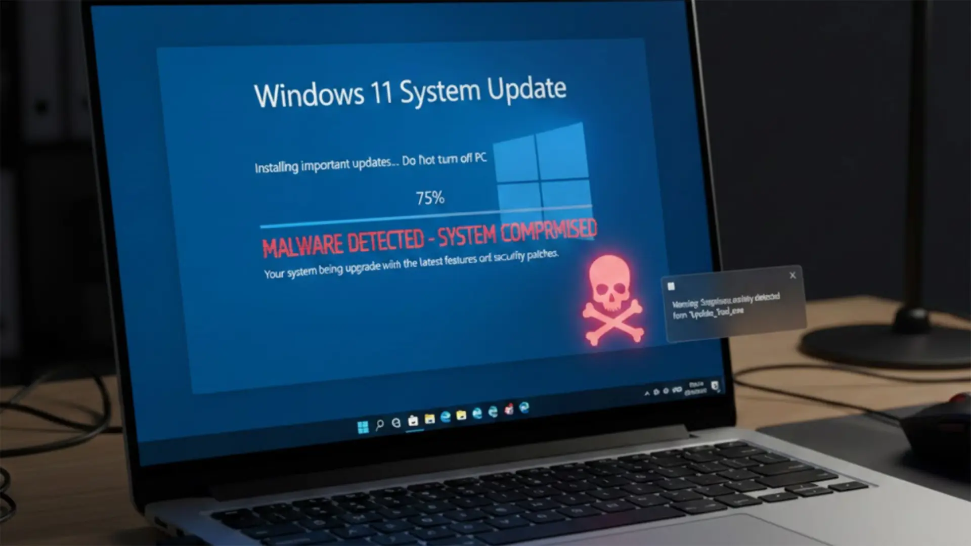 Así te engañan con una falsa actualización de Windows para colarte malware