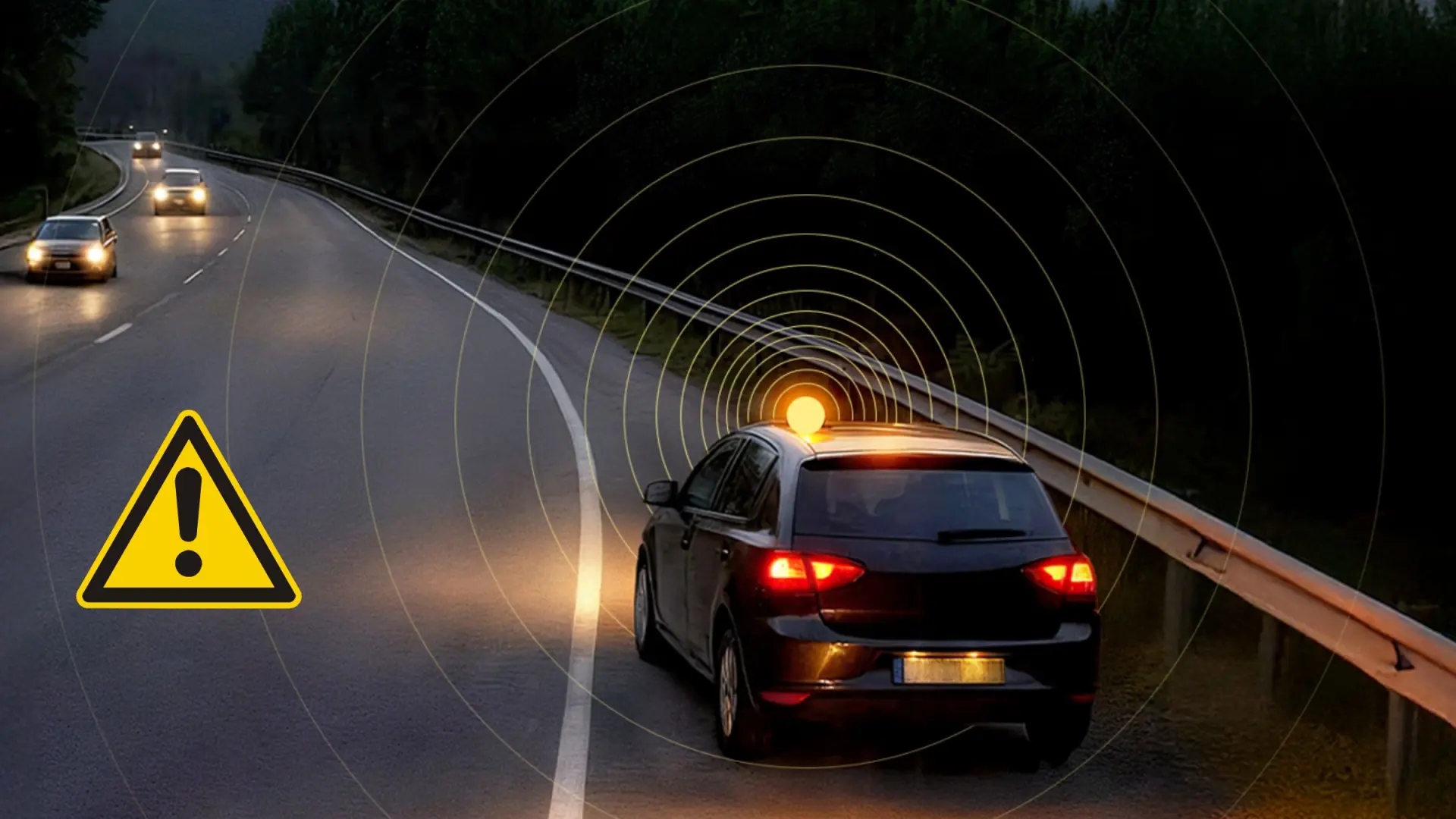 Cuidado con las balizas V16 homologadas: un experimento demuestra que algunas no se ven bien en carretera