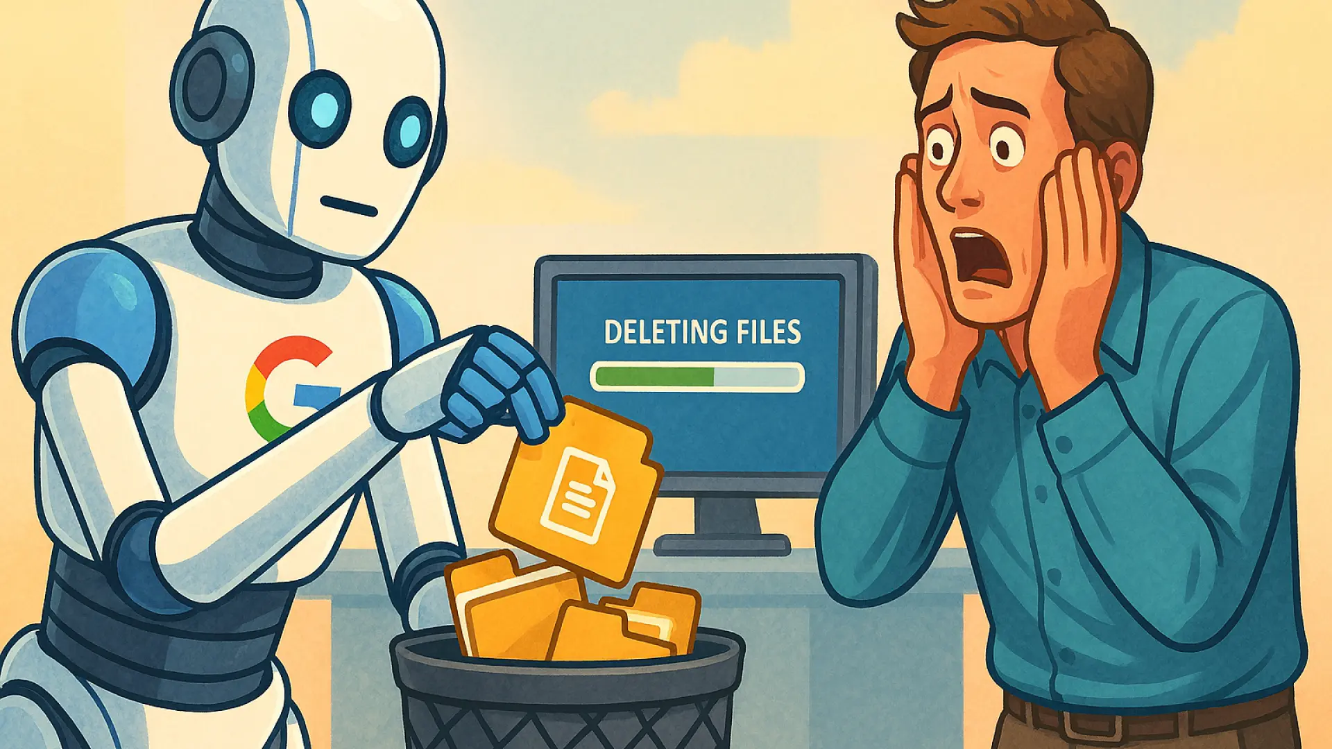 Un agente de IA de Google borra el disco duro de su compañero humano y luego pide disculpas
