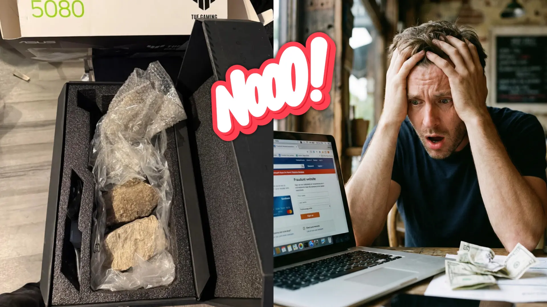 Compra una Nvidia RTX 5080 en el Black Friday y recibe una caja de piedras: la tienda se niega a devolverle el dinero