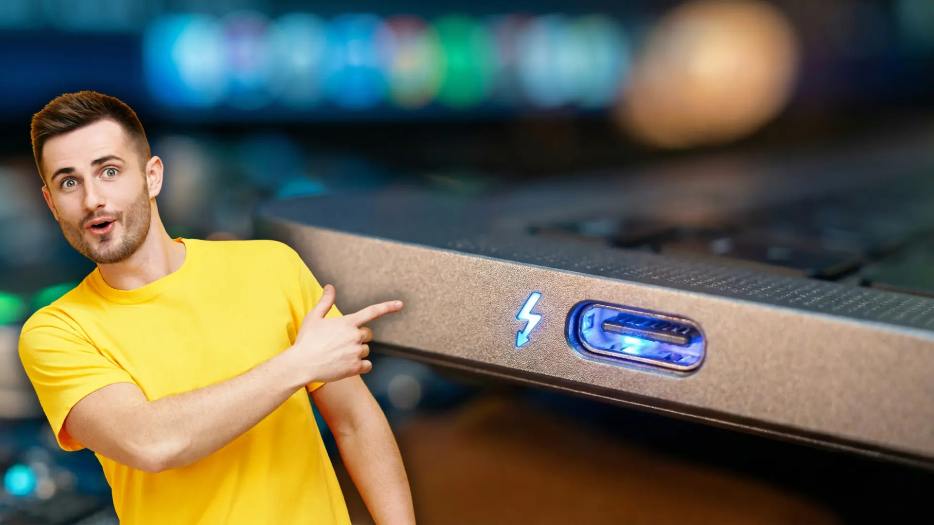 Qué significa este símbolo del rayo de algunos puertos de tu PC: parece un USB-C, pero no lo es, es algo mucho mejor