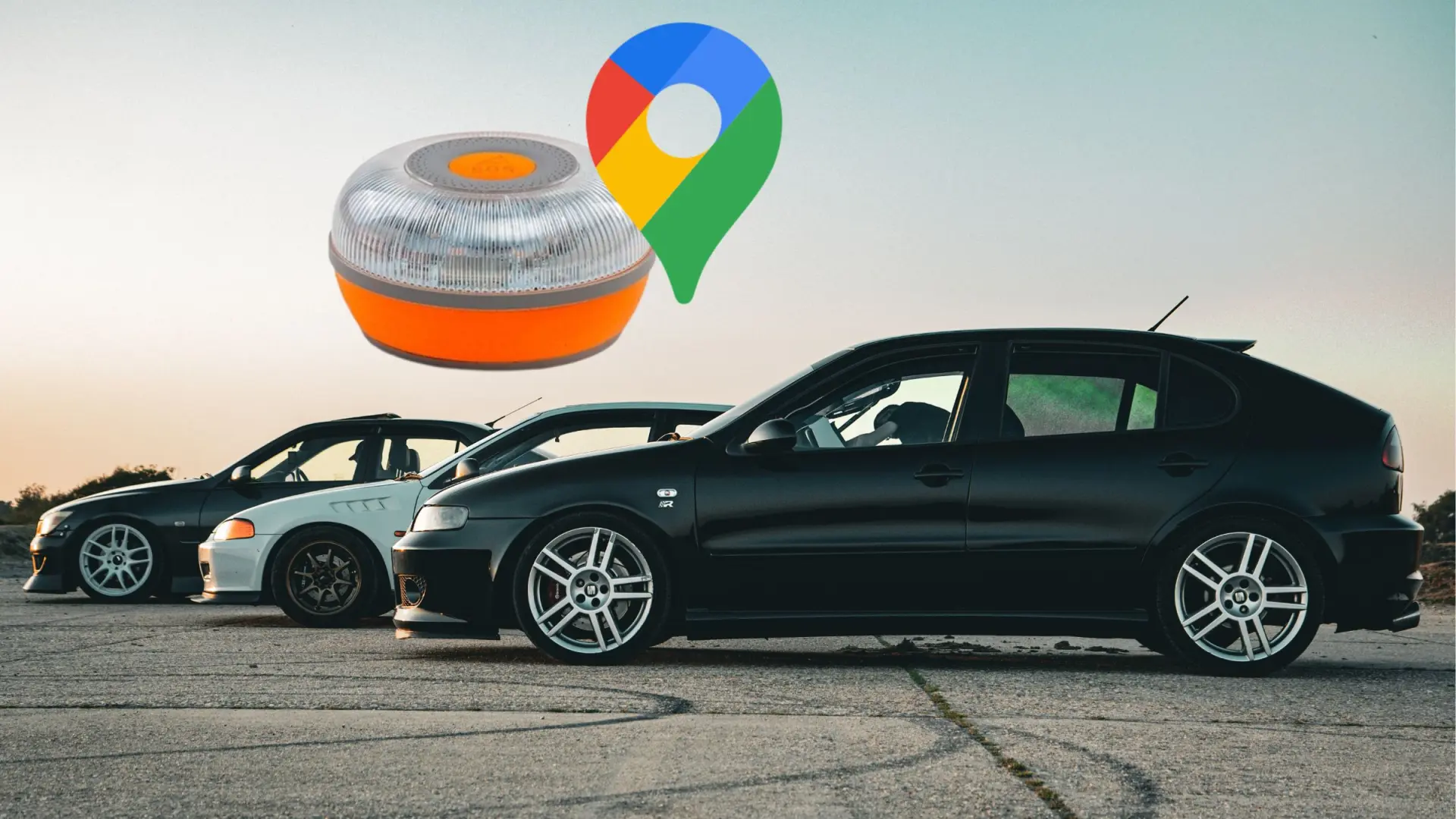 ¿Es posible ver la ubicación de las balizas V16 en Google Maps y Waze?