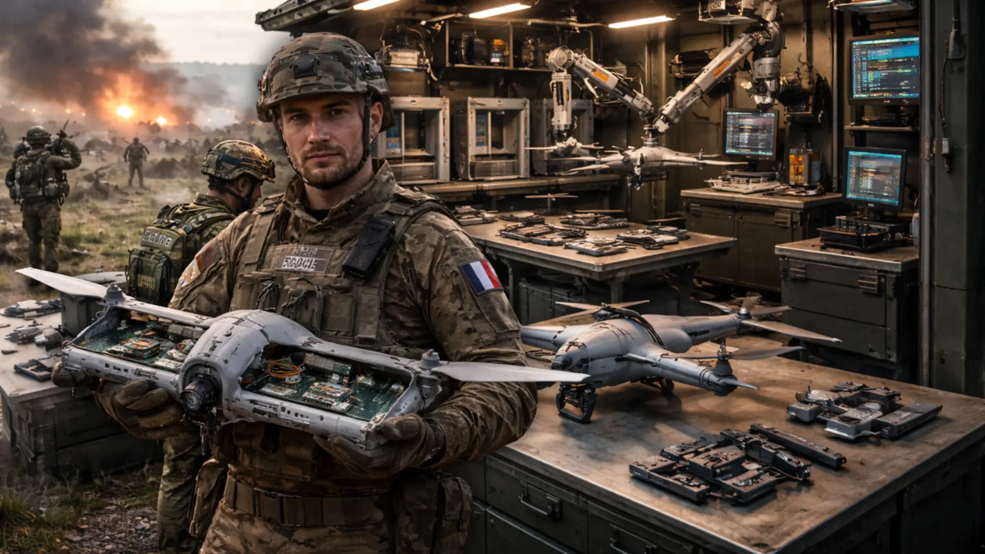 Francia revoluciona la logística bélica con drones fabricables en solo 3 horas en el campo de batalla