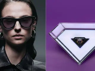 A la izquierda, las gafas inteligentes de Ray-Ban; a la derecha, la lentilla inteligente de Xpanceo